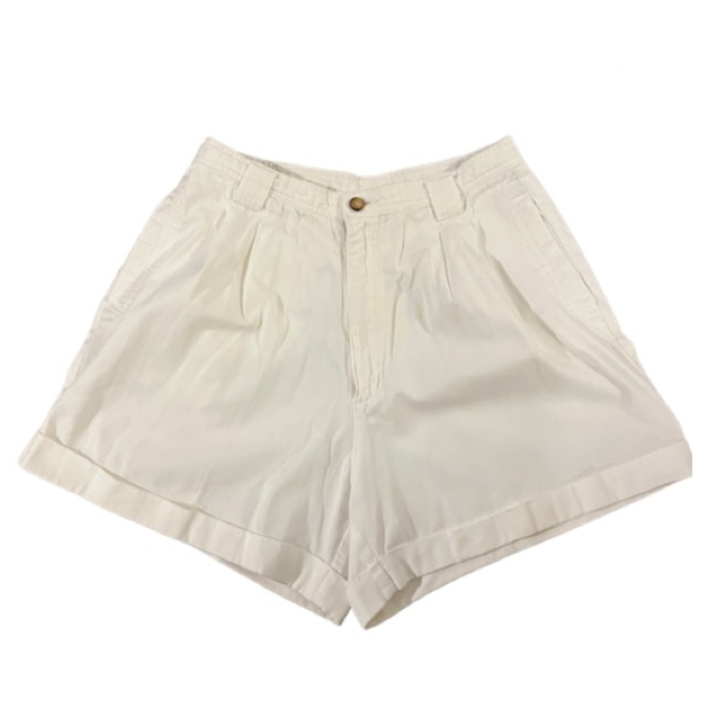 Petite Sophisticate White Bermuda Shorts High-Waisted Tailored